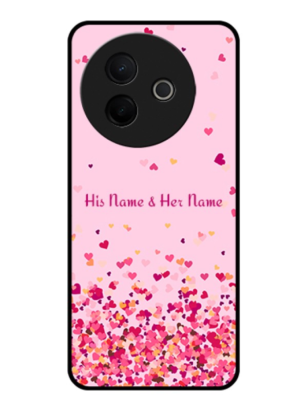 Custom Vivo Y39 5G Custom Metal Phone Case - Floating Hearts Design