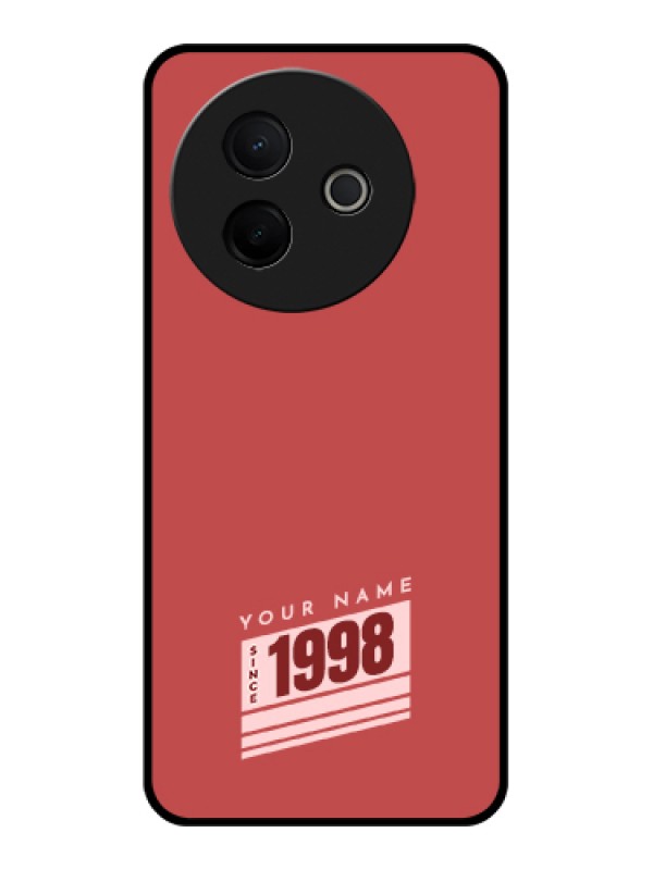 Custom Vivo Y39 5G Custom Metal Phone Case - Red Custom Year Of Birth Design