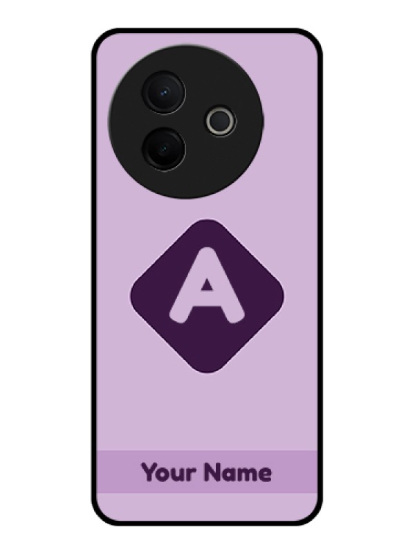 Custom Vivo Y39 5G Custom Metal Phone Case - Custom Letter In Curved Badge Design