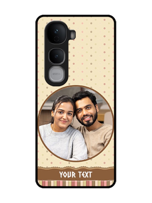 Custom Vivo Y400 Pro 5G Custom Metal Phone Case - Brown Dotted Mobile Case Design