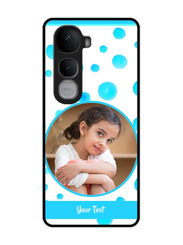 Custom Vivo Y400 Pro 5G Custom Metal Phone Case - Blue Bubbles Pattern Design
