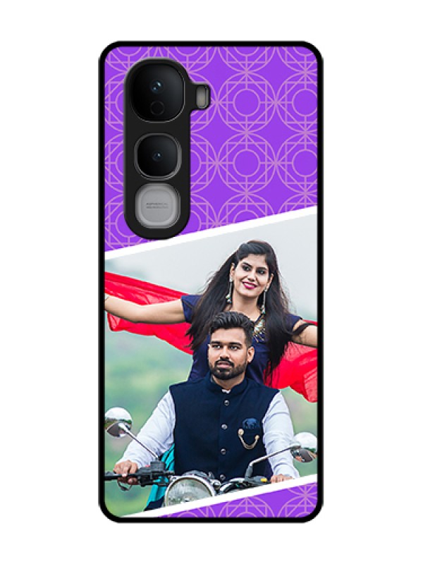 Custom Vivo Y400 Pro 5G Custom Metal Phone Case - Violet Color Pattern Design