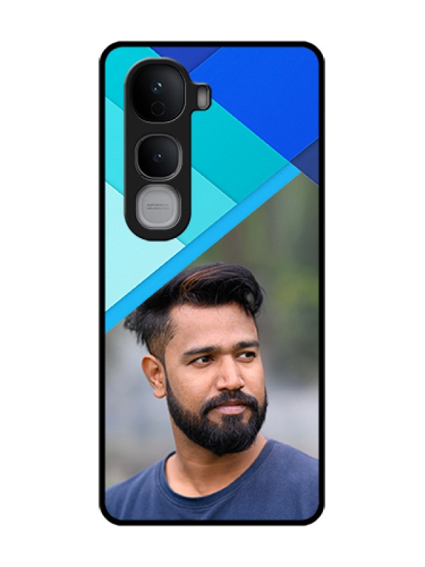 Custom Vivo Y400 Pro 5G Custom Metal Phone Case - Blue Pattern Design