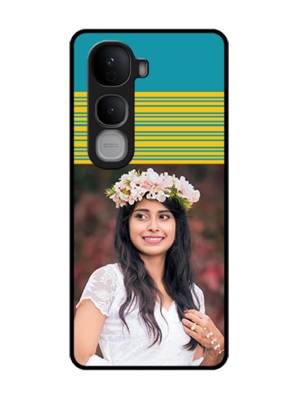 Custom Vivo Y400 Pro 5G Custom Metal Phone Case - Yellow & Blue Design