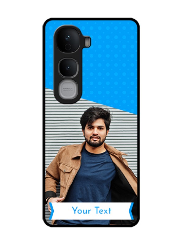 Custom Vivo Y400 Pro 5G Custom Metal Phone Case - Simple Blue Color Design