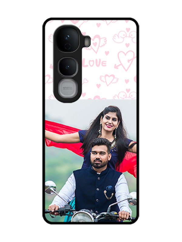 Custom Vivo Y400 Pro 5G Custom Metal Phone Case - Pink Flying Heart Design