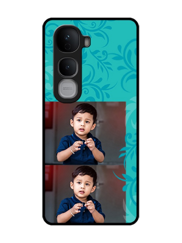 Custom Vivo Y400 Pro 5G Custom Metal Phone Case - With Photo And Green Floral Design