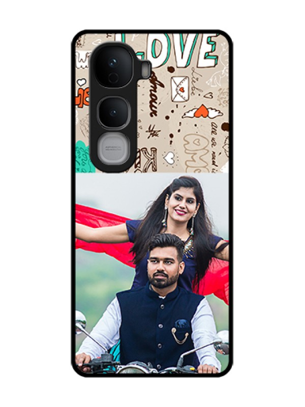 Custom Vivo Y400 Pro 5G Custom Metal Phone Case - Love Doodle Pattern