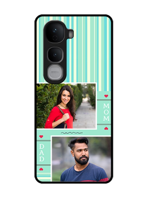 Custom Vivo Y400 Pro 5G Custom Metal Phone Case - Mom & Dad Pic Design