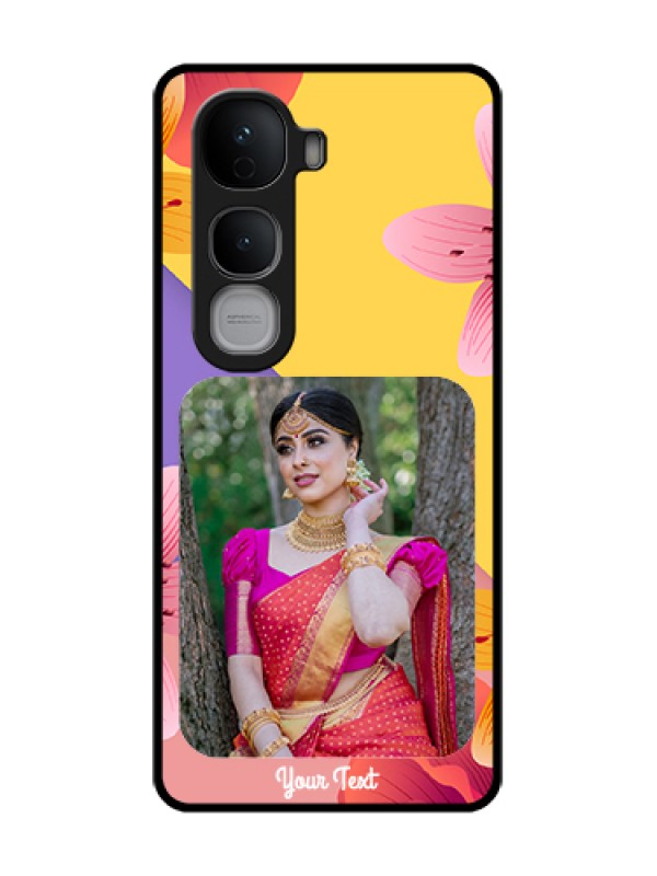 Custom Vivo Y400 Pro 5G Custom Metal Phone Case - 3 Image With Vintage Floral Design