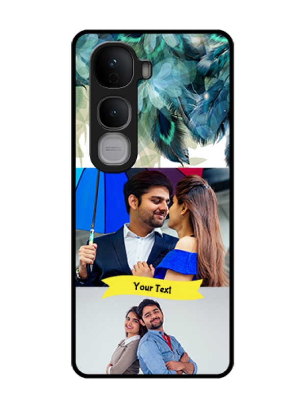 Custom Vivo Y400 Pro 5G Custom Metal Phone Case - Image With Boho Peacock Feather Design