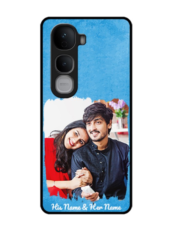 Custom Vivo Y400 Pro 5G Custom Metal Phone Case - Blue Color Vintage Design