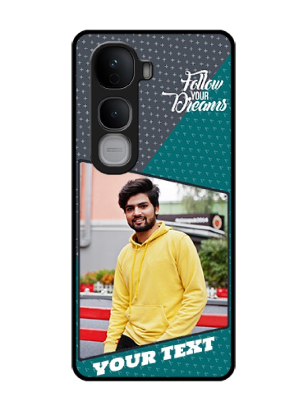 Custom Vivo Y400 Pro 5G Custom Metal Phone Case - Background Pattern Design With Quote