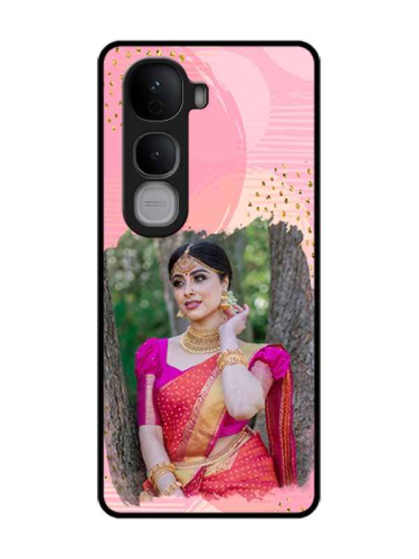 Custom Vivo Y400 Pro 5G Custom Metal Phone Case - Gold Glitter Splash Design