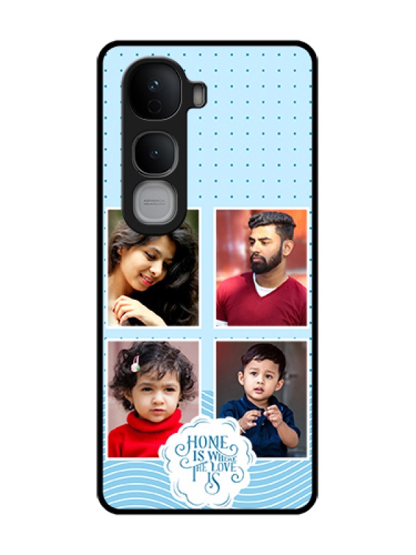 Custom Vivo Y400 Pro 5G Custom Metal Phone Case - Cute Love Quote With 4 Pic Upload Design