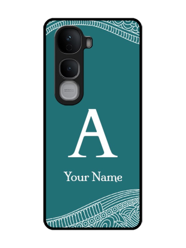 Custom Vivo Y400 Pro 5G Custom Metal Phone Case - Line Art Pattern With Custom Name Design