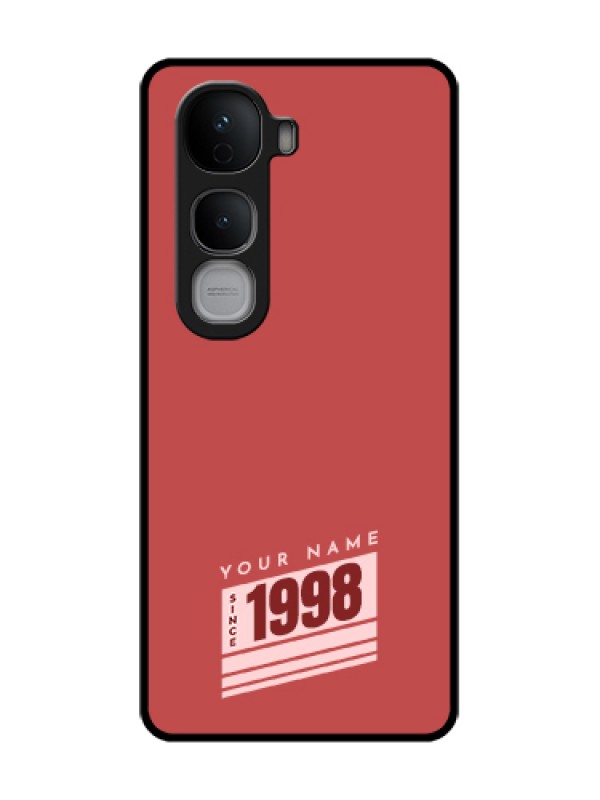 Custom Vivo Y400 Pro 5G Custom Metal Phone Case - Red Custom Year Of Birth Design