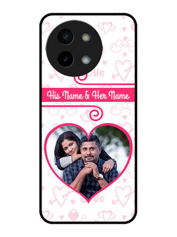 Custom Vivo Y58 5G Custom Metal Phone Case - Heart Shape Love Design