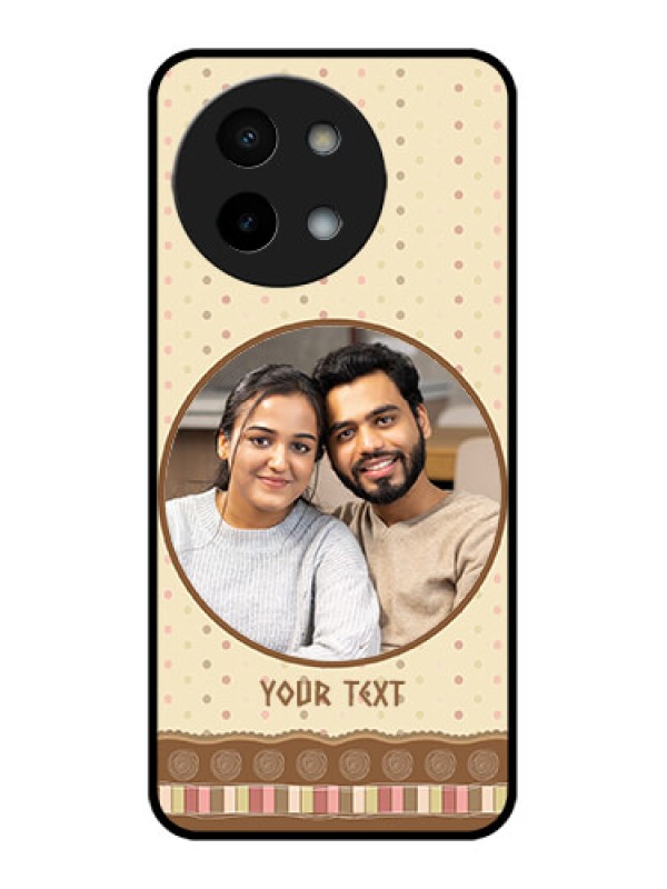 Custom Vivo Y58 5G Custom Metal Phone Case - Brown Dotted Mobile Case Design