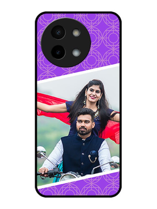 Custom Vivo Y58 5G Custom Metal Phone Case - Violet Color Pattern Design