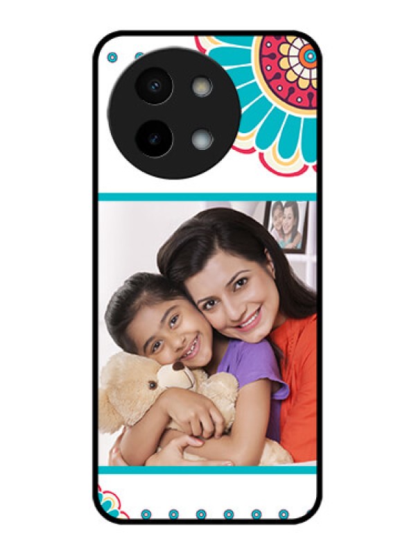 Custom Vivo Y58 5G Custom Metal Phone Case - Flower Design