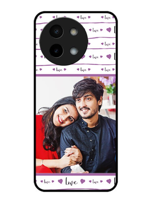 Custom Vivo Y58 5G Custom Metal Phone Case - Couples Heart Design