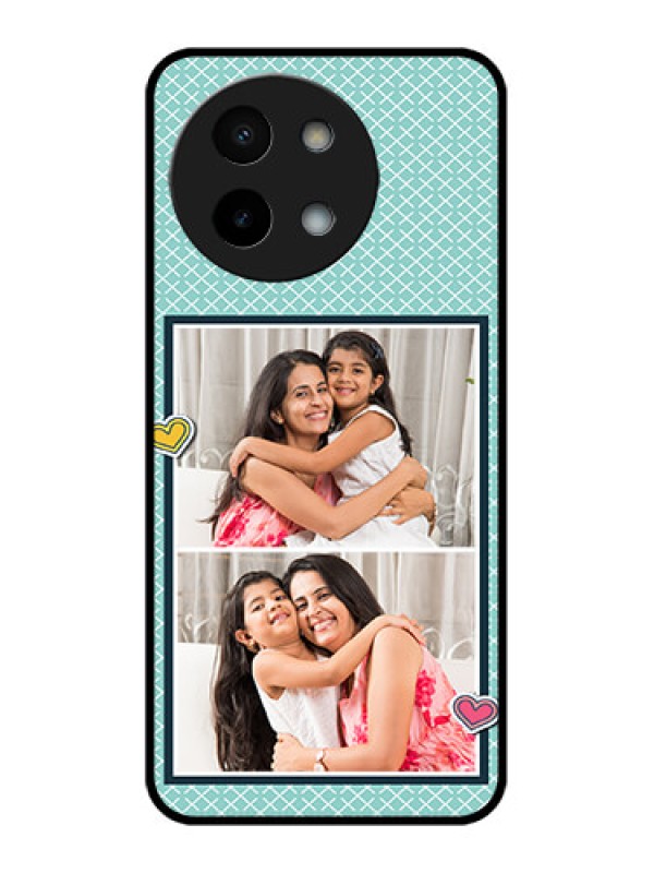 Custom Vivo Y58 5G Custom Metal Phone Case - 2 Image Holder With Pattern Design