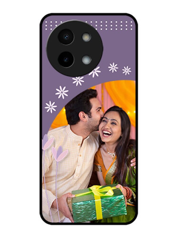 Custom Vivo Y58 5G Custom Metal Phone Case - Lavender Flowers Design