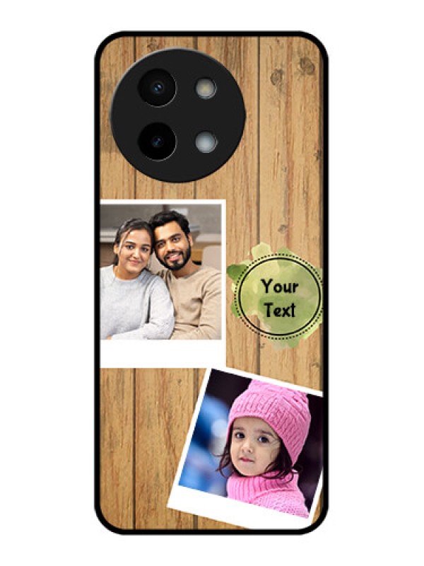 Custom Vivo Y58 5G Custom Metal Phone Case - Wooden Texture Design