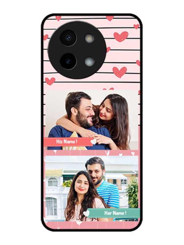 Custom Vivo Y58 5G Custom Metal Phone Case - Photo With Heart Design