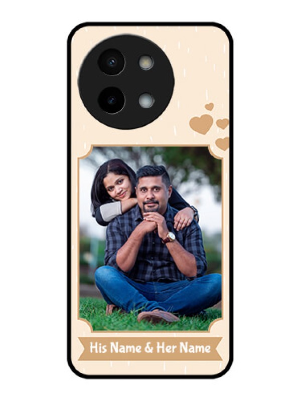 Custom Vivo Y58 5G Custom Metal Phone Case - With Confetti Love Design