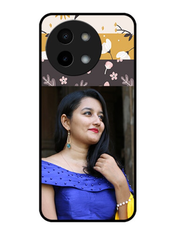 Custom Vivo Y58 5G Custom Metal Phone Case - Stylish Floral Design