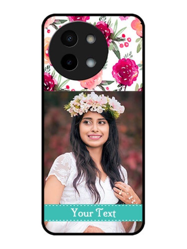 Custom Vivo Y58 5G Custom Metal Phone Case - Water Colors Floral Design