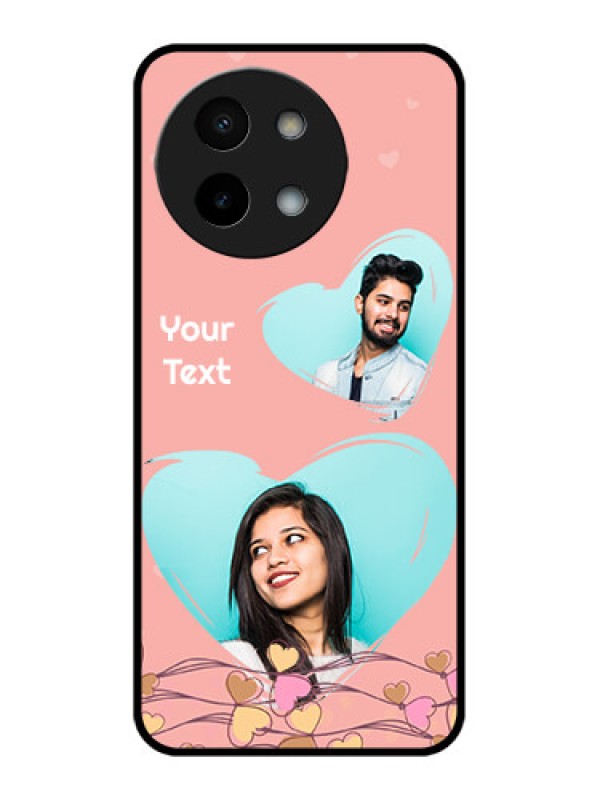 Custom Vivo Y58 5G Custom Metal Phone Case - Love Doodle Design