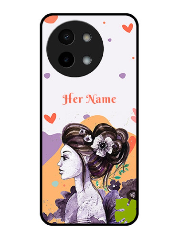 Custom Vivo Y58 5G Custom Metal Phone Case - Woman And Nature Design