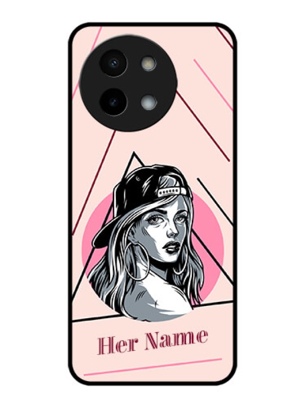 Custom Vivo Y58 5G Custom Metal Phone Case - Rockstar Girl Design