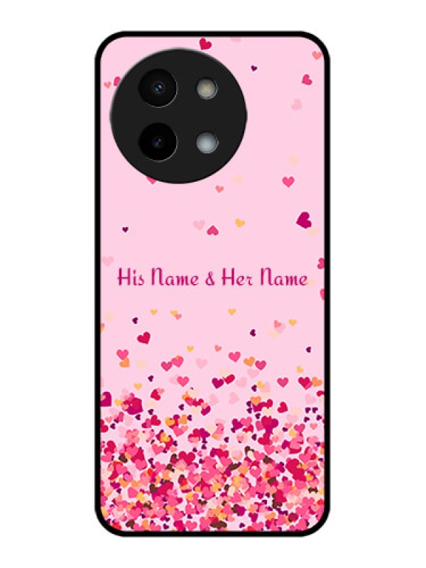 Custom Vivo Y58 5G Custom Metal Phone Case - Floating Hearts Design