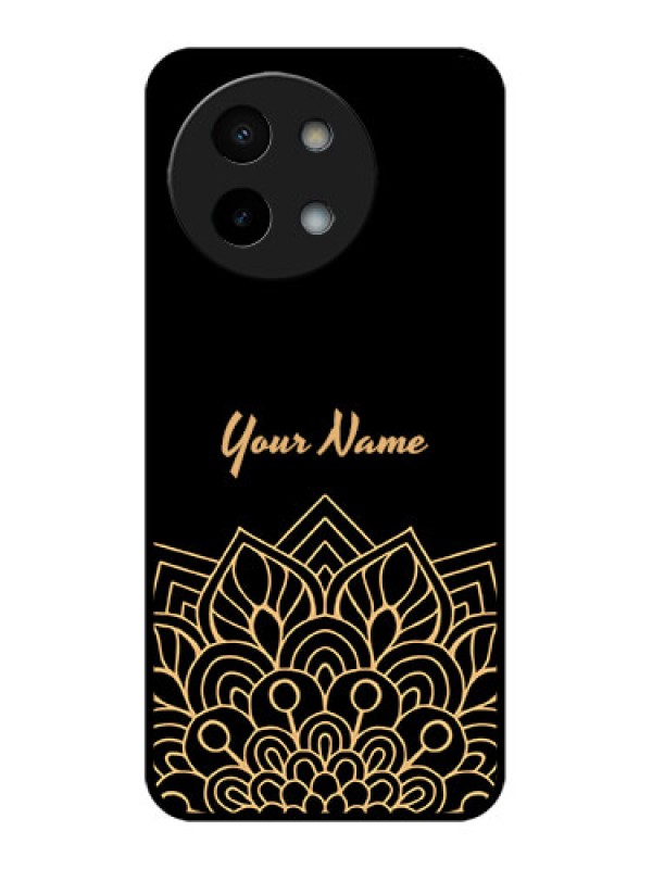 Custom Vivo Y58 5G Custom Metal Phone Case - Golden Mandala Design