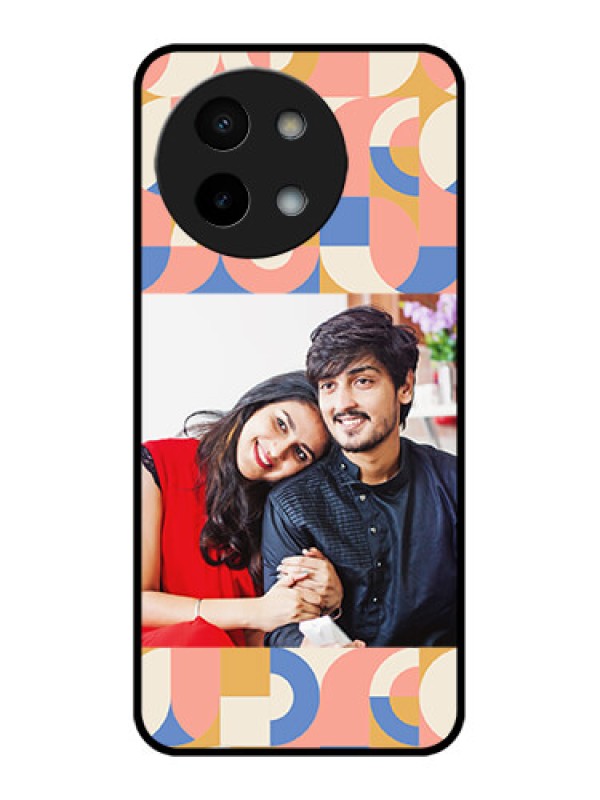 Custom Vivo Y58 5G Custom Metal Phone Case - Semi - Circle Maze Pattern Design