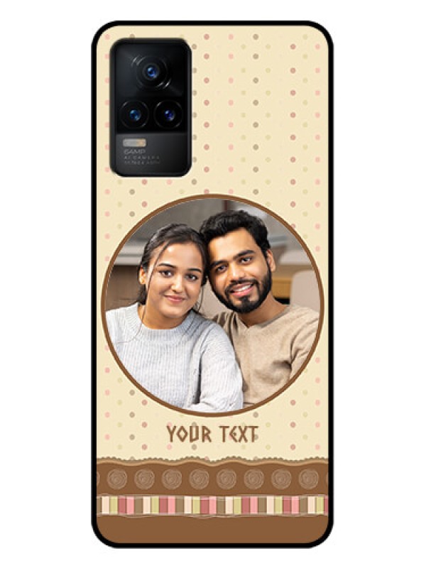 Custom Vivo Y73 Custom Metal Phone Case - Brown Dotted Mobile Case Design