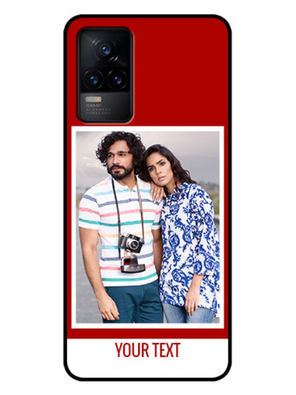 Custom Vivo Y73 Custom Metal Phone Case - Red Color Design