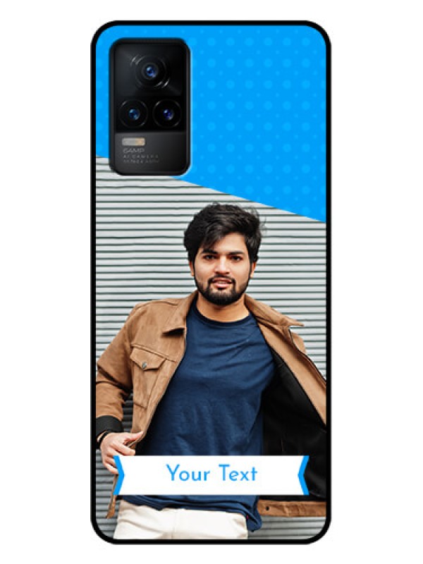 Custom Vivo Y73 Custom Metal Phone Case - Simple Blue Color Design