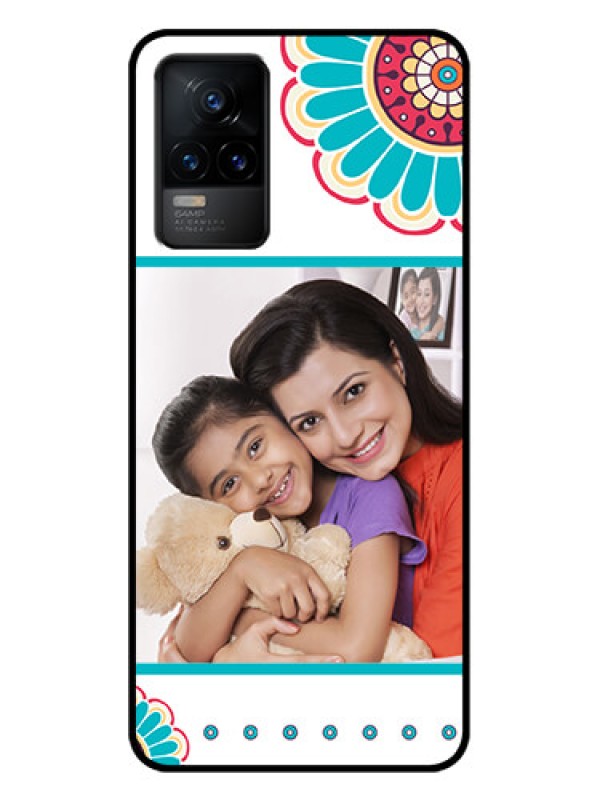 Custom Vivo Y73 Custom Metal Phone Case - Flower Design