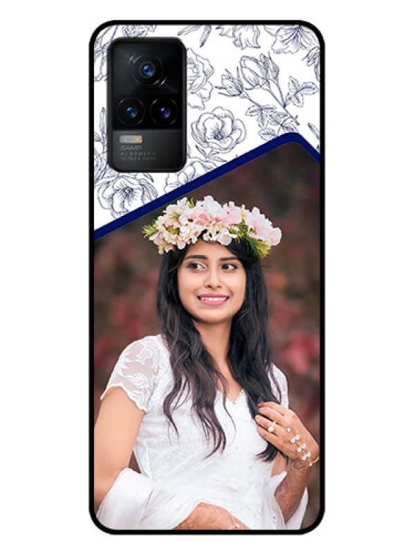 Custom Vivo Y73 Custom Metal Phone Case - Classy Floral Design