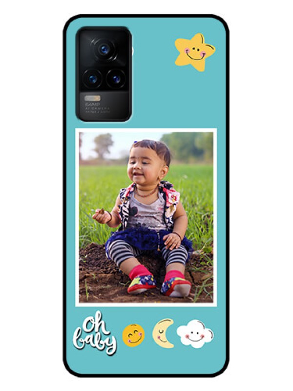 Custom Vivo Y73 Custom Metal Phone Case - Smiley Kids Stars Design