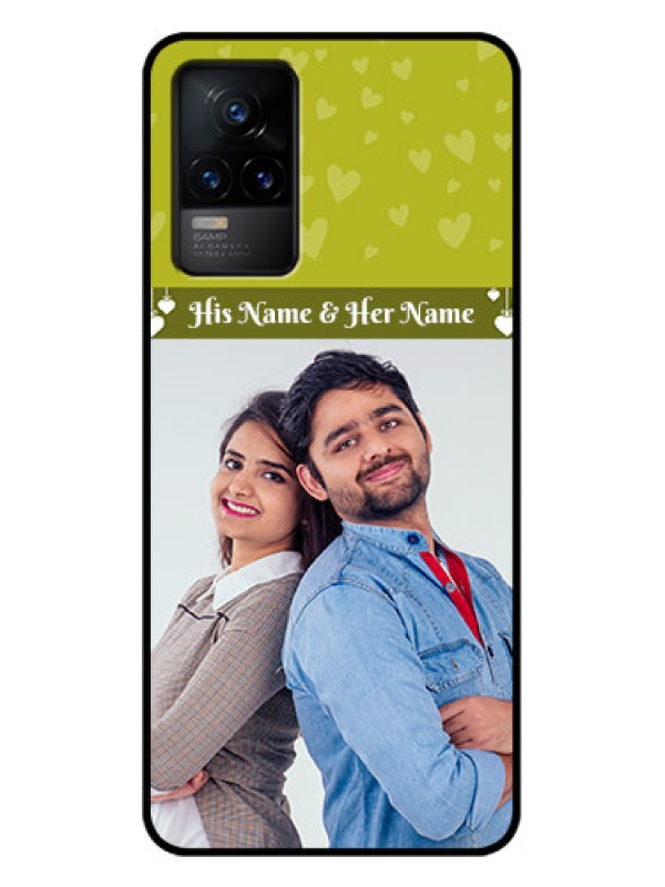 Custom Vivo Y73 Custom Metal Phone Case - You and Me Heart Design