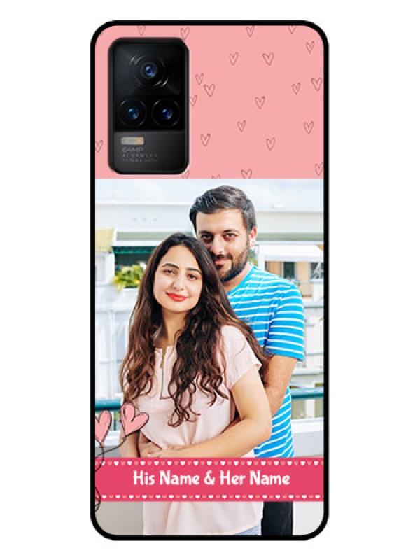 Custom Vivo Y73 Custom Metal Phone Case - Love Design Peach Color