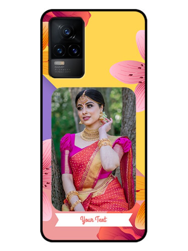 Custom Vivo Y73 Custom Metal Phone Case - 3 Image With Vintage Floral Design