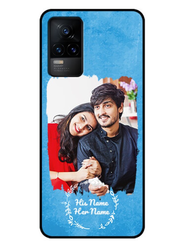 Custom Vivo Y73 Custom Metal Phone Case - Blue Color Vintage Design