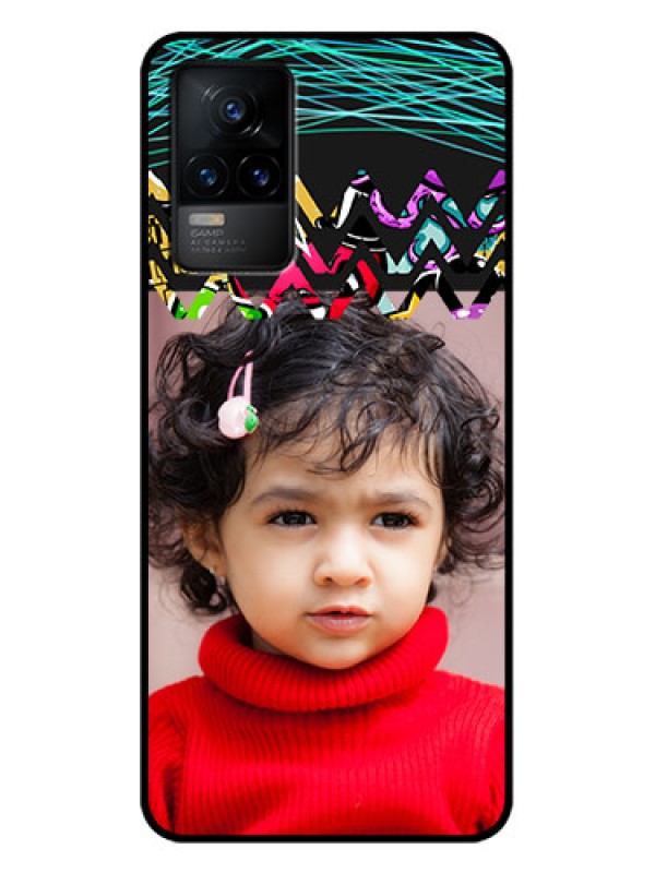 Custom Vivo Y73 Custom Metal Phone Case - Neon Abstract Design